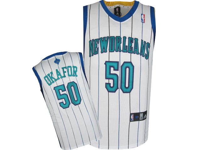 Light and soft are the characters of NBA New Orleans Hornets Emeka Okafor Swingman Home Adidas Jersey